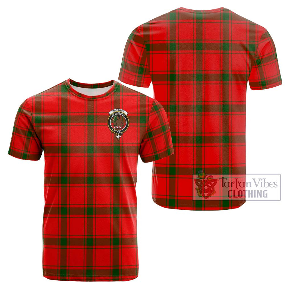 Darroch Tartan Cotton T-Shirt with Family Crest Kid's Shirt - Tartanvibesclothing Shop
