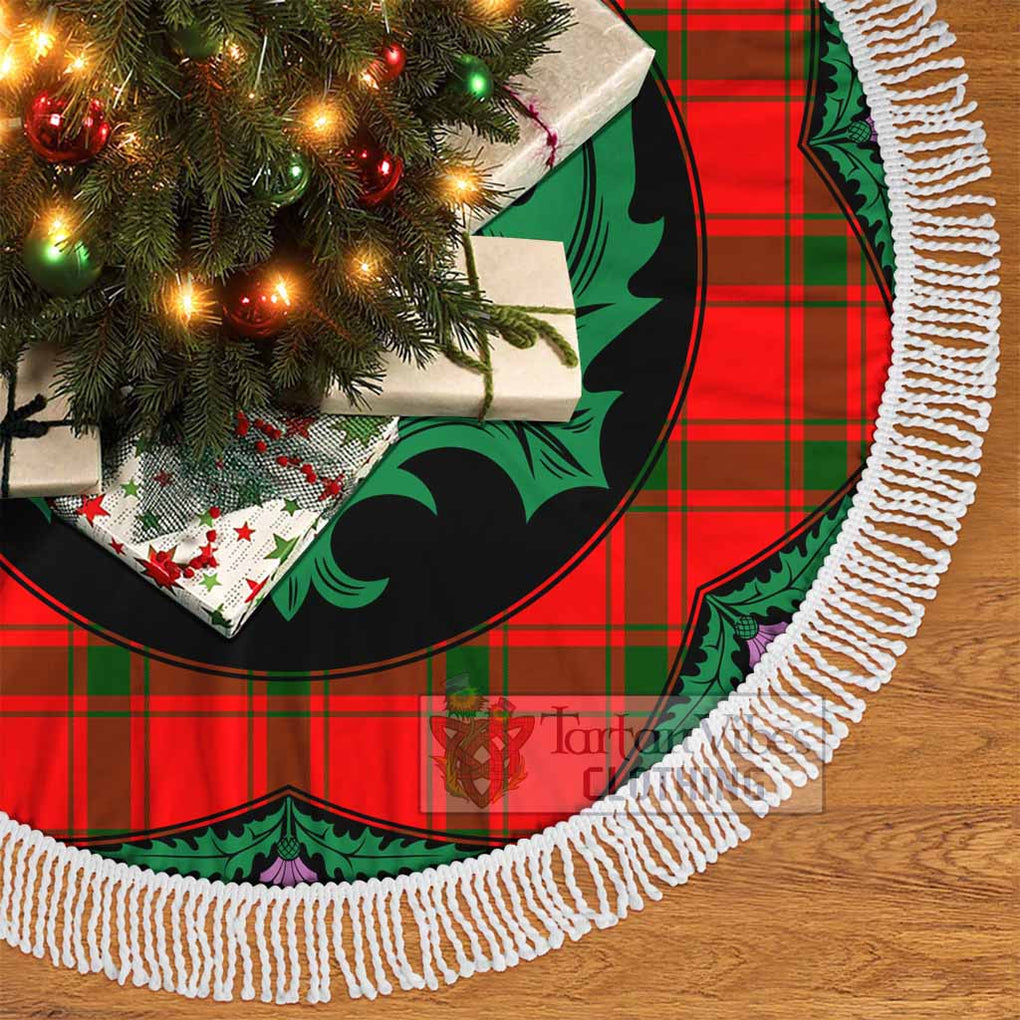 Darroch Tartan Christmas Tree Skirt Scottish Thistle Style - Tartan Vibes Clothing