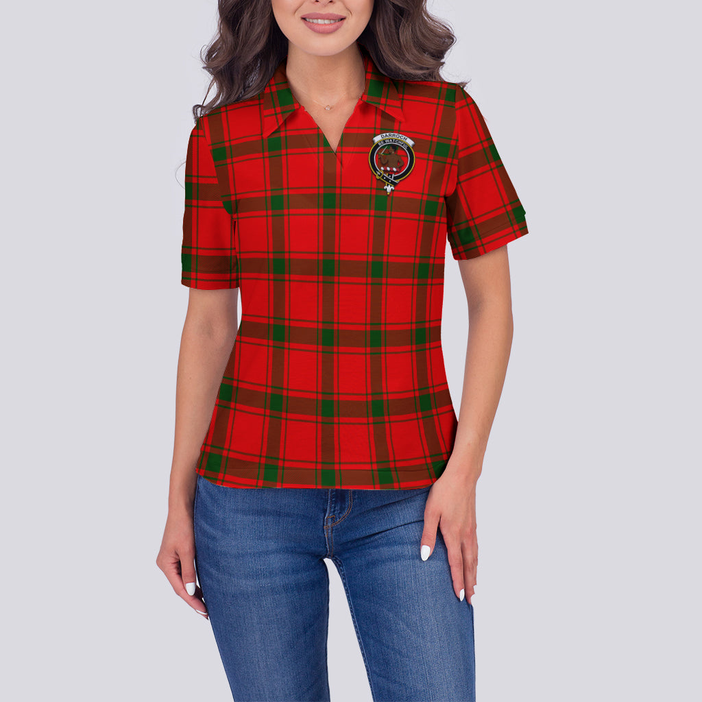 darroch-tartan-polo-shirt-with-family-crest-for-women
