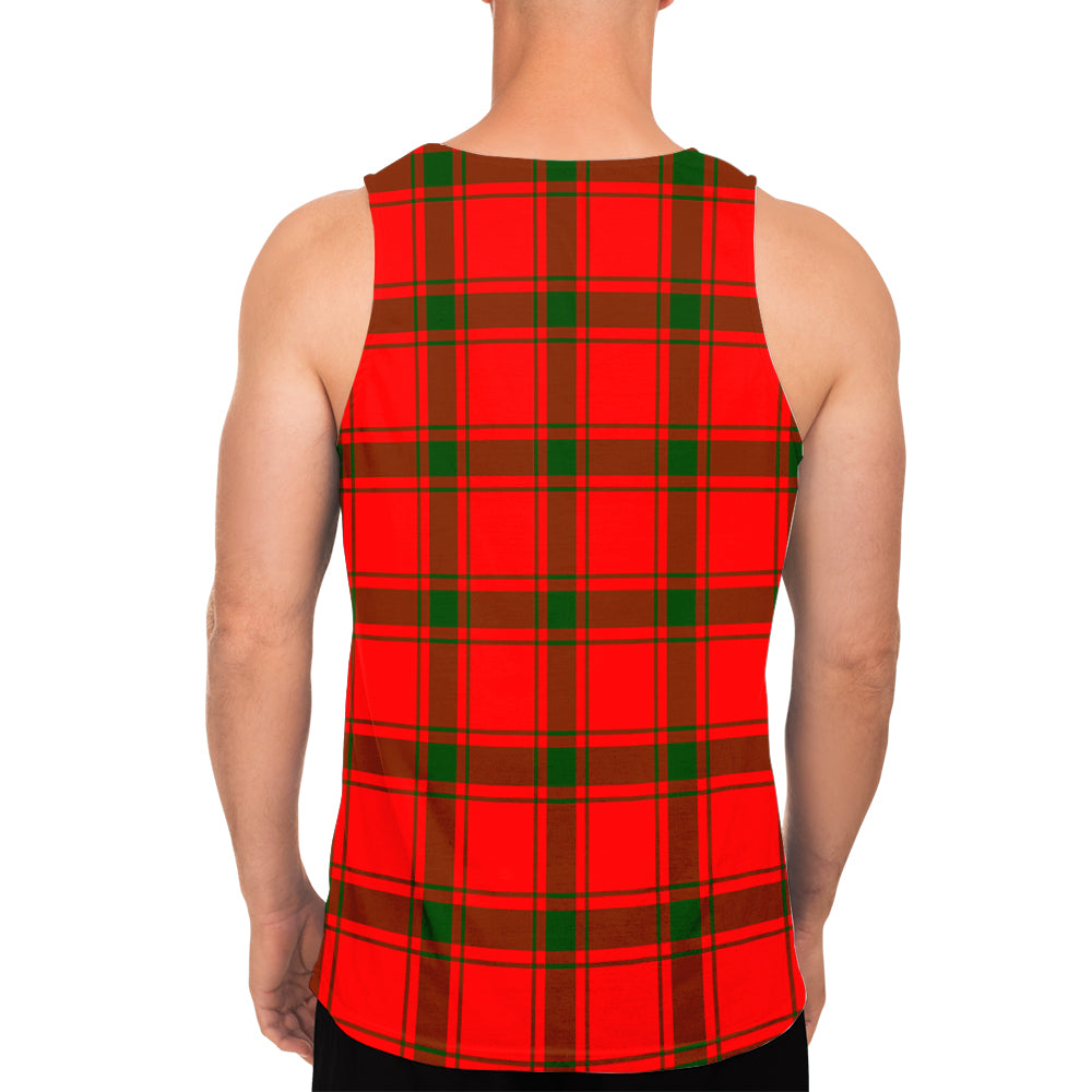 Darroch Tartan Mens Tank Top with Family Crest - Tartan Vibes Clothing