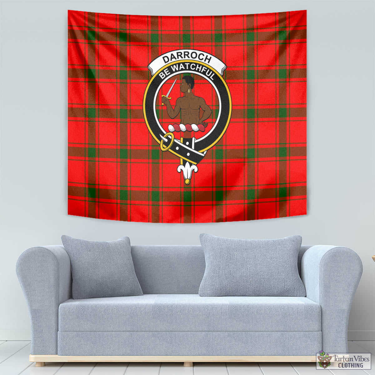 Darroch Tartan Tapestry Wall Hanging and Home Decor for Room with Family Crest - Tartan Vibes Clothing