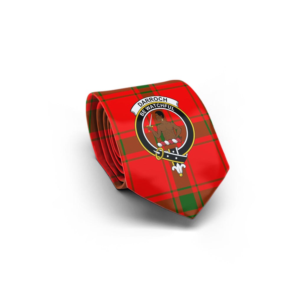 Darroch Tartan Classic Necktie with Family Crest - Tartan Vibes Clothing