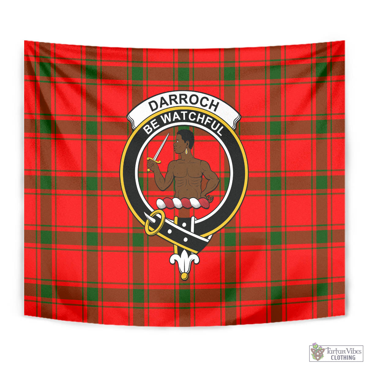 Darroch Tartan Tapestry Wall Hanging and Home Decor for Room with Family Crest - Tartan Vibes Clothing