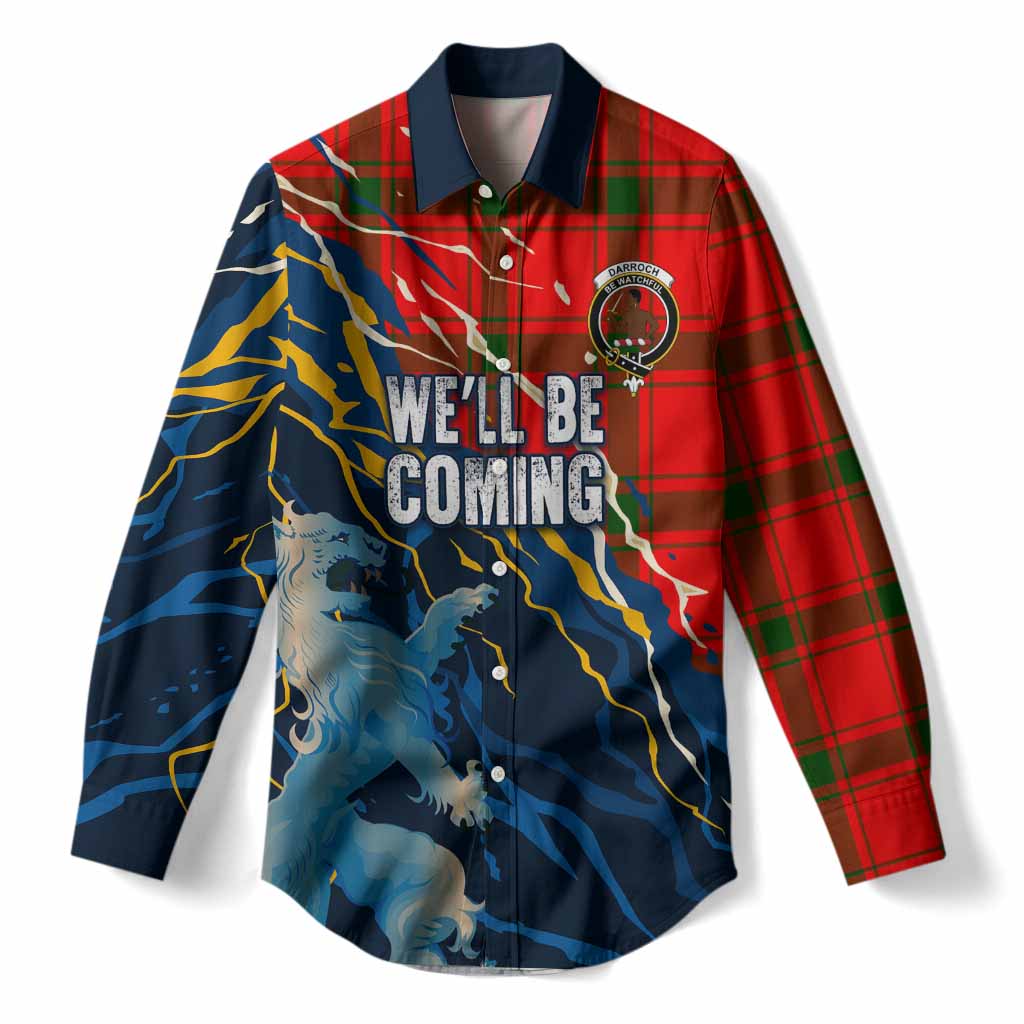 Darroch Scotland Tartan Women Casual Shirt WC2026 Football - We'll Be Coming