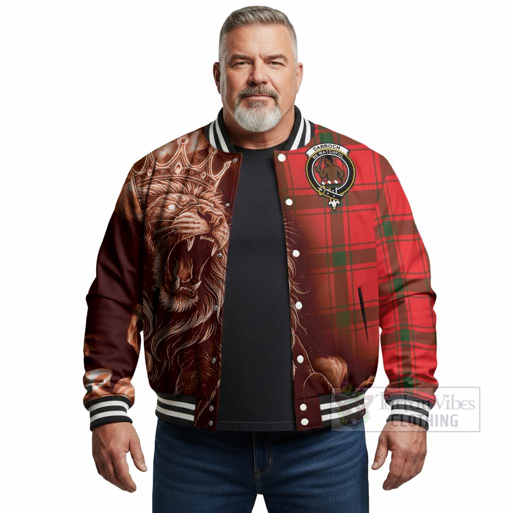 Darroch Tartan Baseball Jacket Roaring Lion Heritage