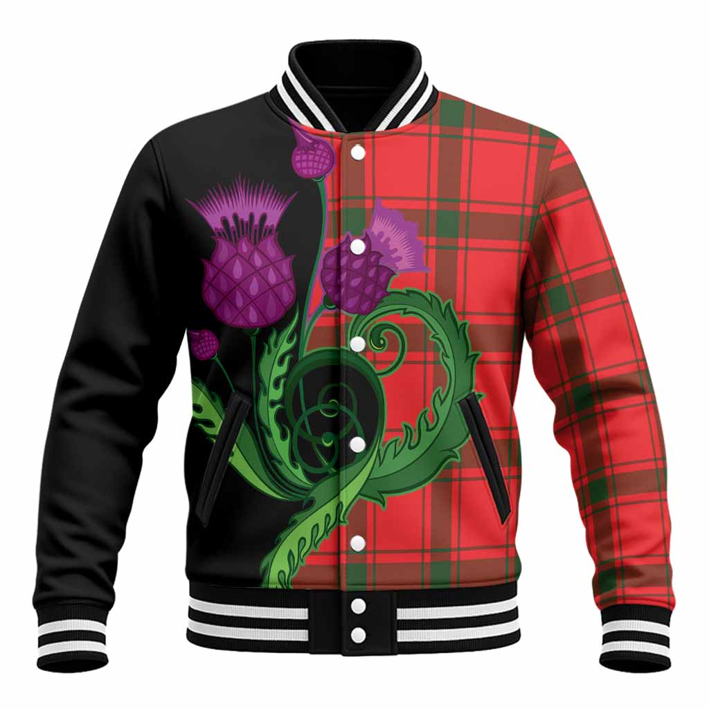 Darroch Tartan Baseball Jacket Traditional Scottish Thistle