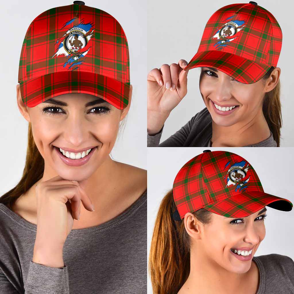 Darroch Tartan Classic Cap with Family Crest In Me Style