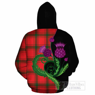 Darroch Tartan Cotton Hoodie Traditional Scottish Thistle
