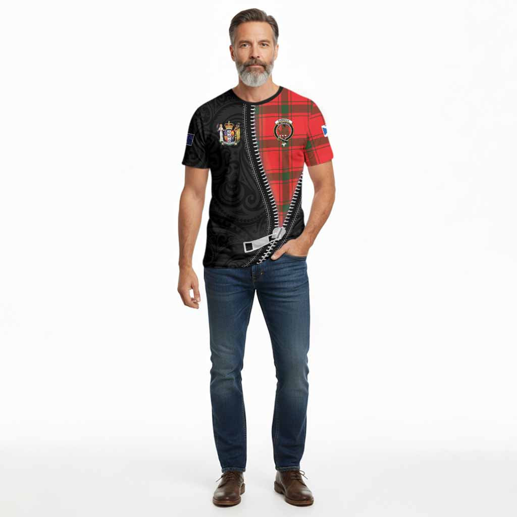 Darroch Tartan Cotton T-shirt New Zealand Pattern Unique Zipper Stylized