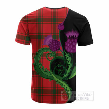 Darroch Tartan Cotton T-shirt Traditional Scottish Thistle