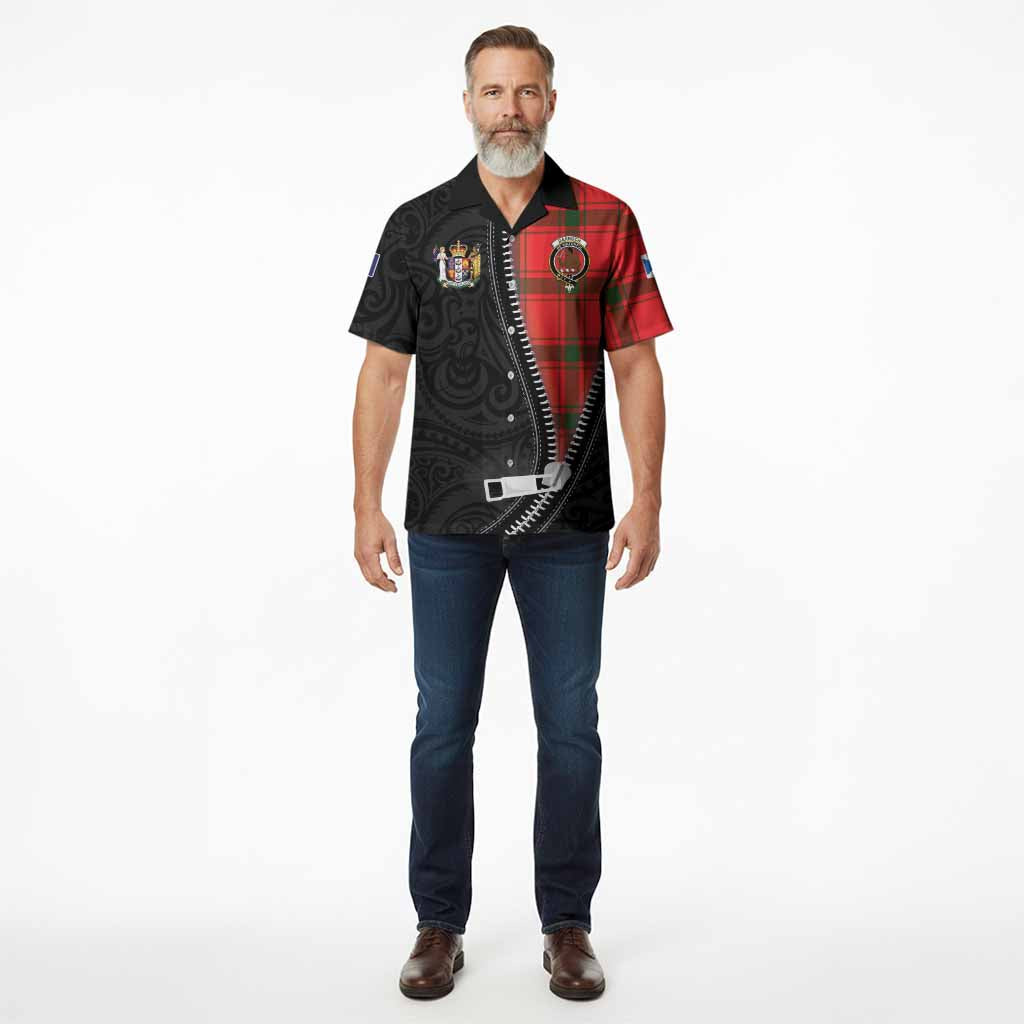 Darroch Tartan Hawaiian Shirt New Zealand Pattern Unique Zipper Stylized