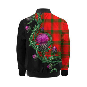 Darroch Tartan Kid Bomber Jacket Resilient Scottish Thistle Kid - Tartan Vibes Clothing