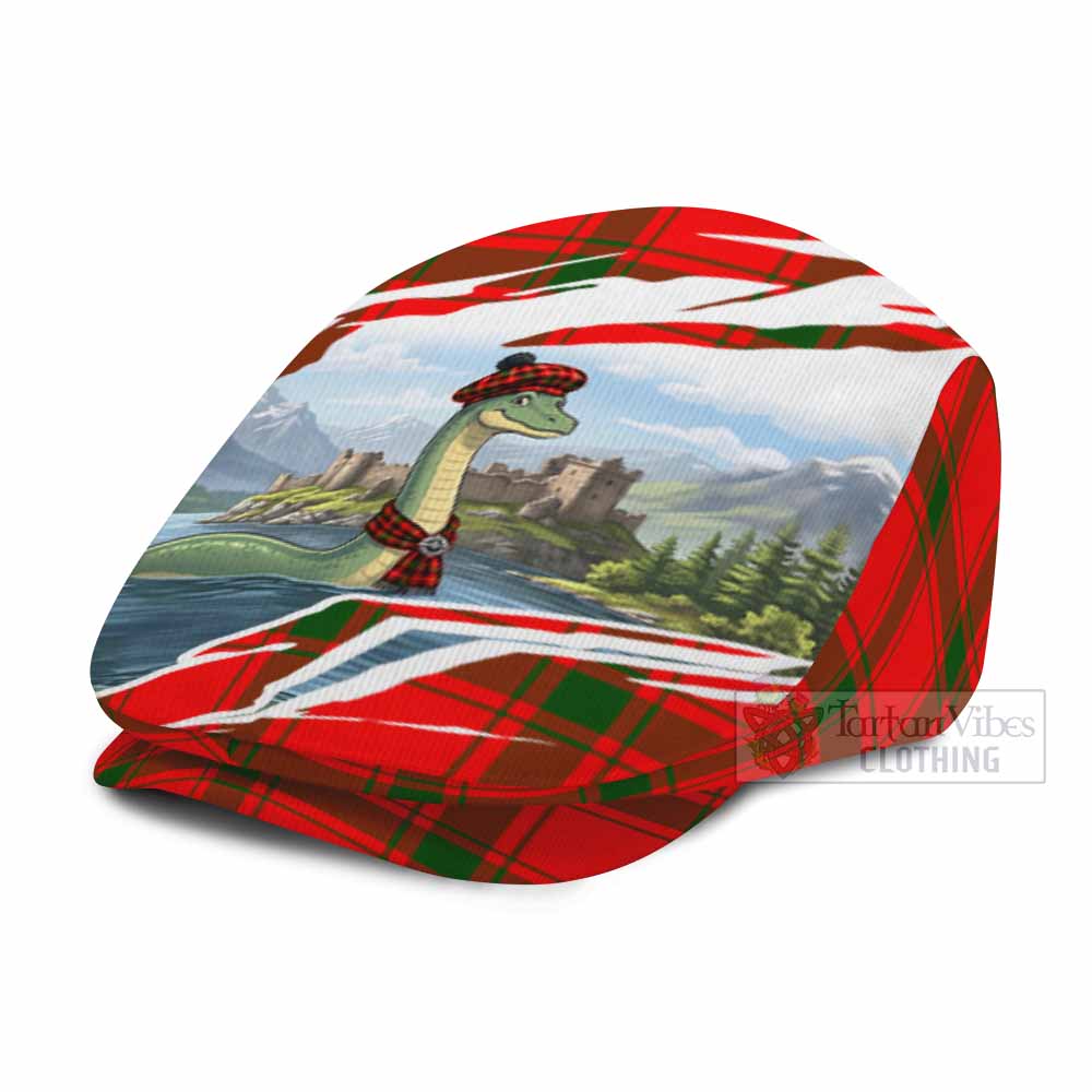 Darroch Tartan Loch Ness Monster Scottish Heritage Art Flat Cap, Jeff Cap
