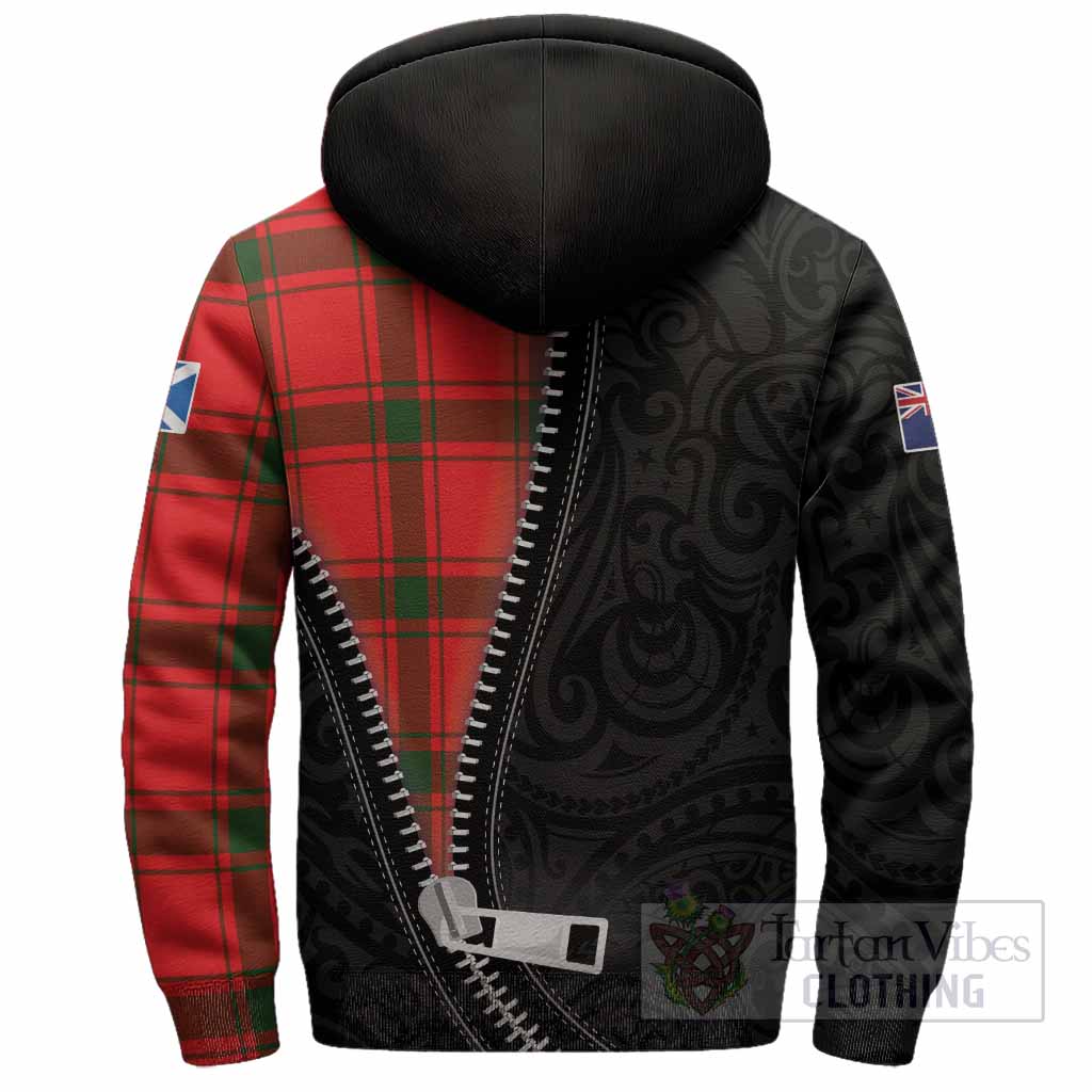 Darroch Tartan Sherpa Hoodie New Zealand Pattern Unique Zipper Stylized