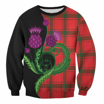 Darroch Tartan Sweatshirt Traditional Scottish Thistle