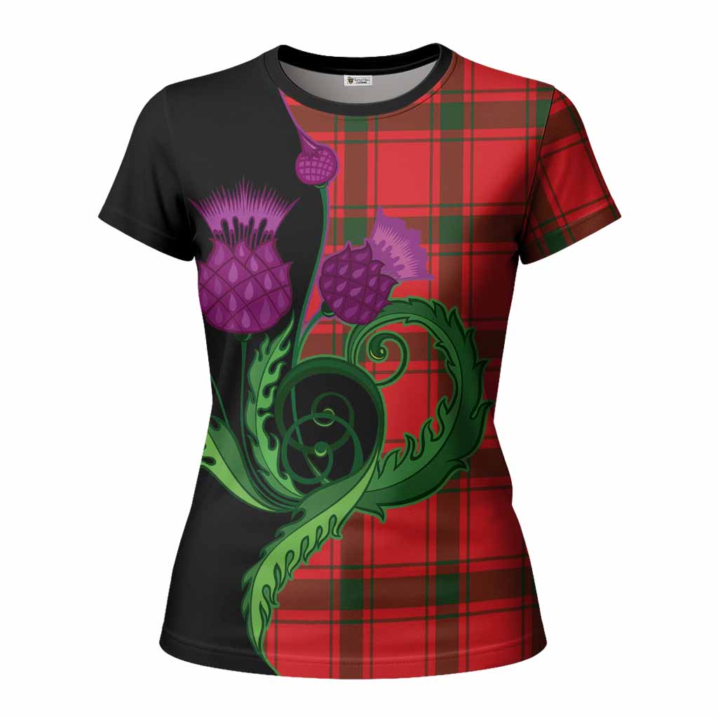 Darroch Tartan Women T shirt Traditional Scottish Thistle