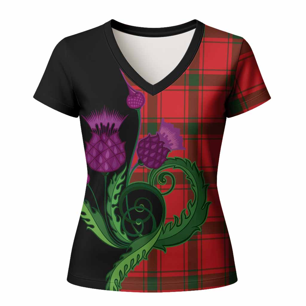 Darroch Tartan Women T shirt Traditional Scottish Thistle