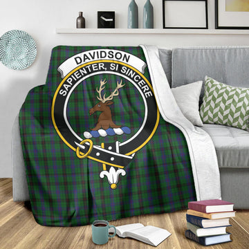 Davidson Tartan Blanket with Family Crest