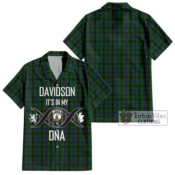 Davidson Tartan Hawaiian Shirt with Family Crest DNA In Me Style