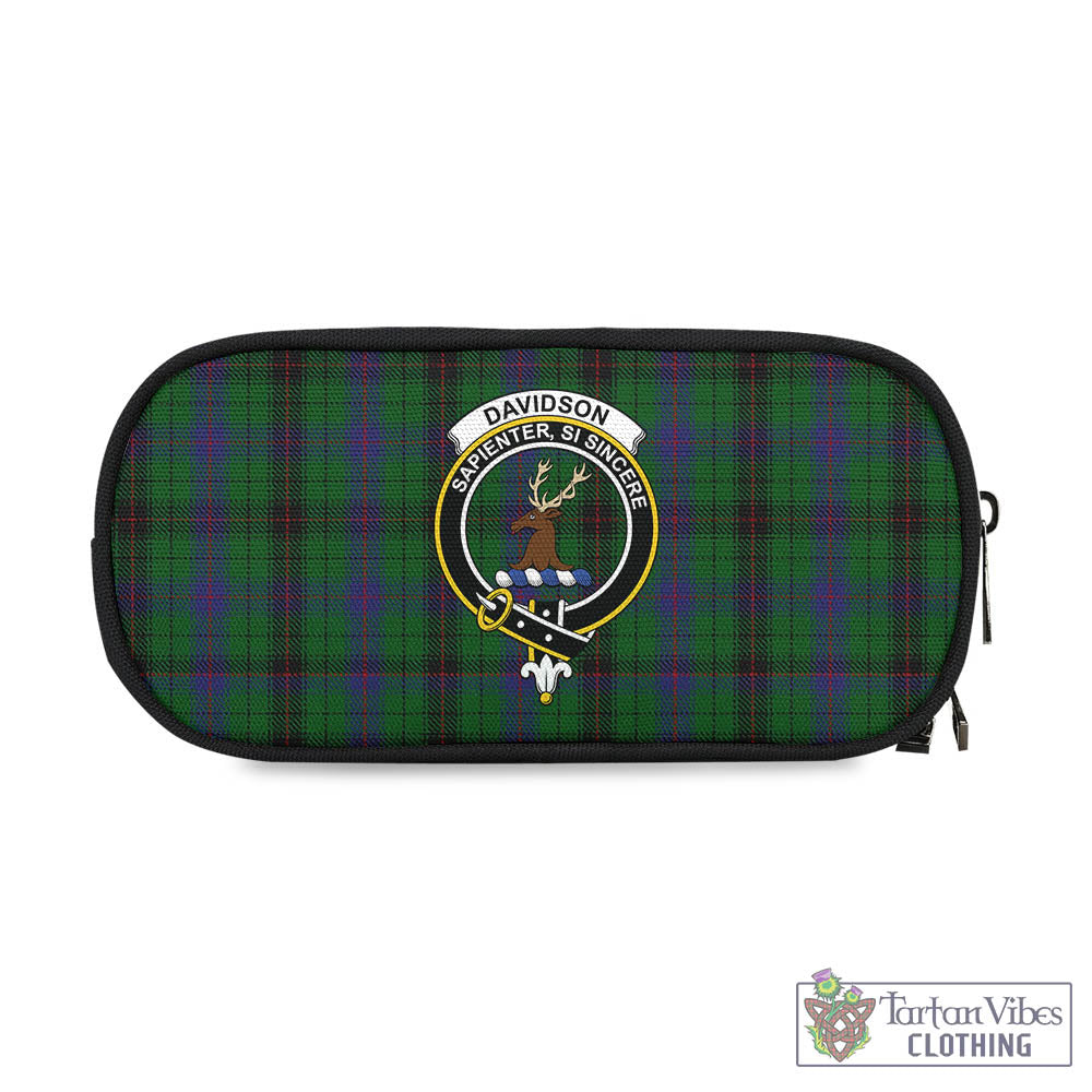 Tartan Vibes Clothing Davidson Tartan Pen and Pencil Case with Family Crest