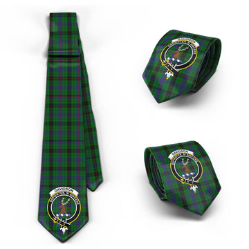 Davidson Tartan Classic Necktie with Family Crest