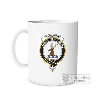 Davidson Family Crest Ceramic Mug One Size 11oz size - 2D-tartanvibesclothing