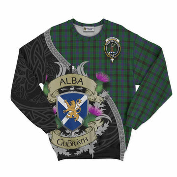 Davidson Tartan Family Crest Sweatshirt Lion Rampant Royal Thistle Shield Celtic Inspired
