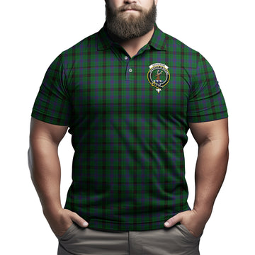 Davidson Tartan Men's Polo Shirt with Family Crest