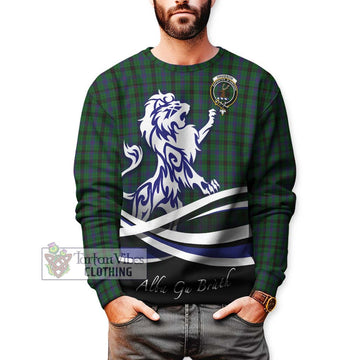 Davidson Tartan Sweatshirt with Alba Gu Brath Regal Lion Emblem