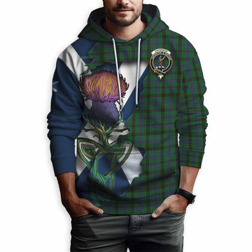 Davidson Tartan Family Crest Hoodie Scottish Thistle Celtic Inspired