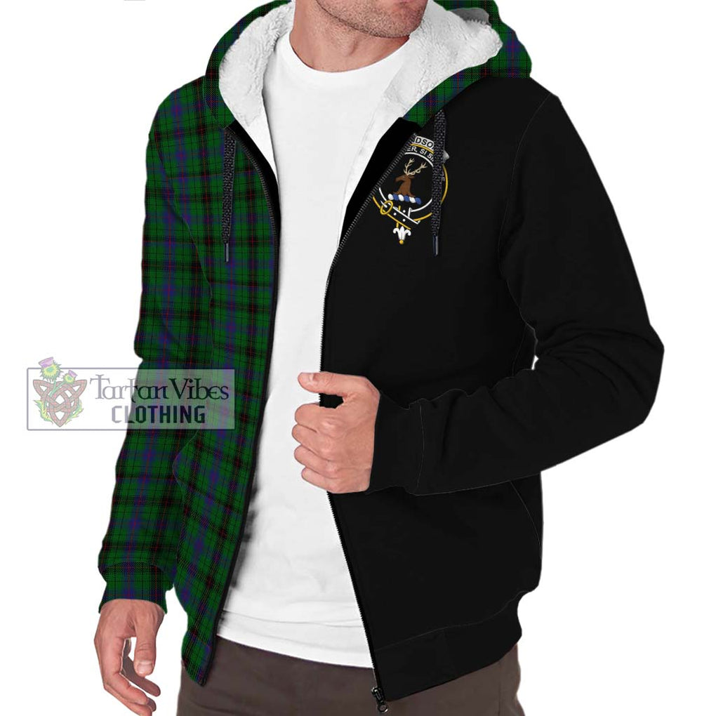 Davidson Tartan Sherpa Hoodie with Family Crest and Half Of Me Style Unisex S - Tartanvibesclothing Shop