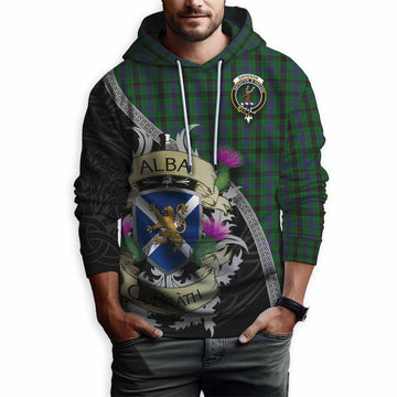Davidson Tartan Family Crest Hoodie Lion Rampant Royal Thistle Shield Celtic Inspired