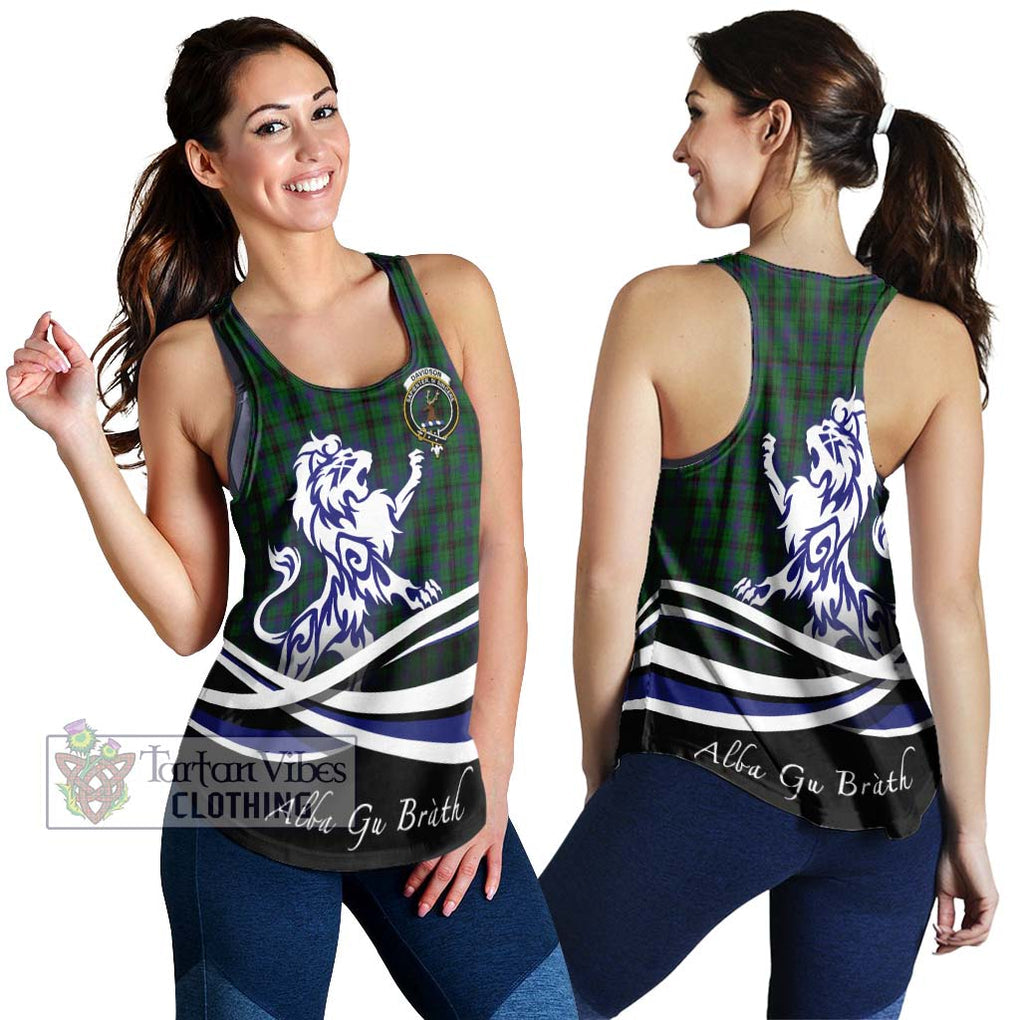 Davidson Tartan Women's Racerback Tanks with Alba Gu Brath Regal Lion Emblem 4XL - Tartanvibesclothing Shop