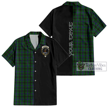 Davidson Tartan Hawaiian Shirt with Family Crest and Half Of Me Style