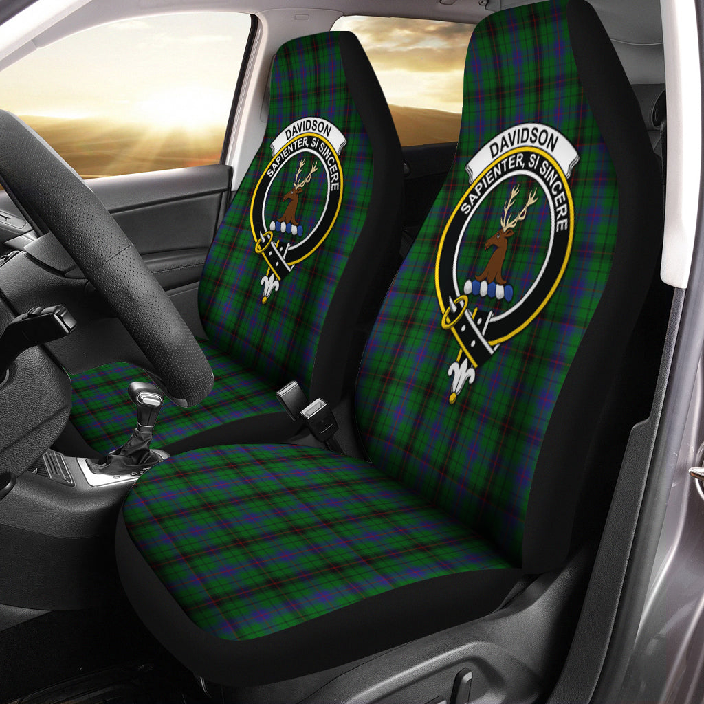 Davidson Tartan Car Seat Cover with Family Crest One Size - Tartanvibesclothing