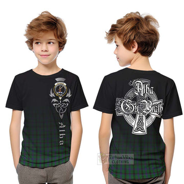 Tartan Vibes Clothing Davidson Tartan Kid T-Shirt Featuring Alba Gu Brath Family Crest Celtic Inspired