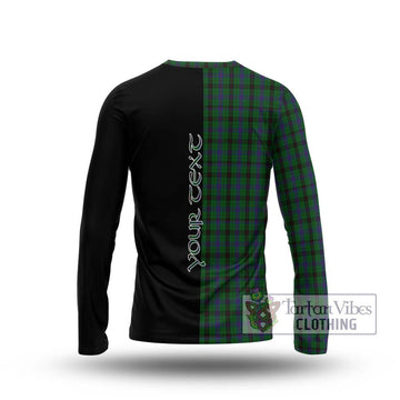 Davidson Tartan Long Sleeve T-Shirt with Family Crest and Half Of Me Style - Tartanvibesclothing Shop