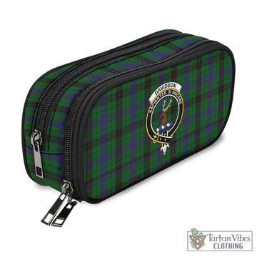 Davidson Tartan Pen and Pencil Case with Family Crest