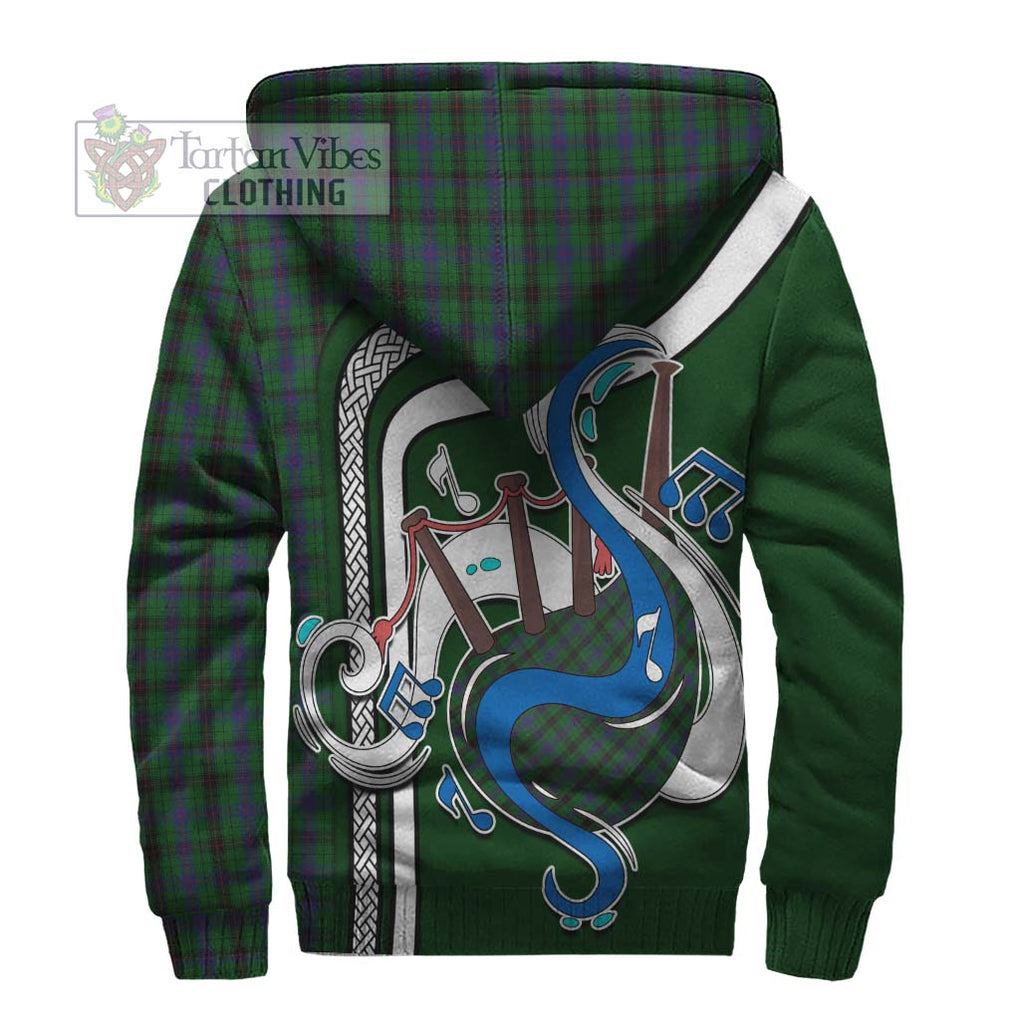 Davidson Tartan Sherpa Hoodie with Epic Bagpipe Style - Tartanvibesclothing Shop