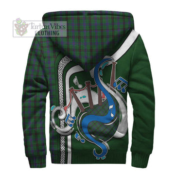 Davidson Tartan Sherpa Hoodie with Epic Bagpipe Style