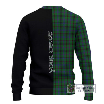 Davidson Tartan Knitted Sweater with Family Crest and Half Of Me Style - Tartanvibesclothing Shop