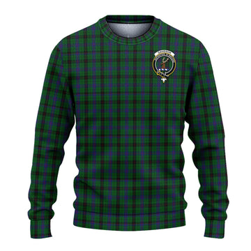 Davidson Tartan Knitted Sweater with Family Crest - Tartanvibesclothing