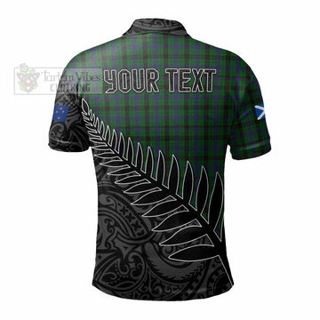 Davidson Crest Tartan Polo Shirt with New Zealand Silver Fern Half Style