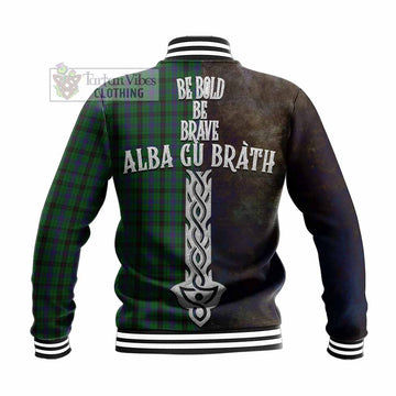 Davidson Tartan Family Crest Baseball Jacket Alba Gu Brath Be Brave Lion Ancient Style