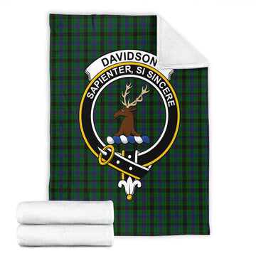 Davidson Tartan Blanket with Family Crest