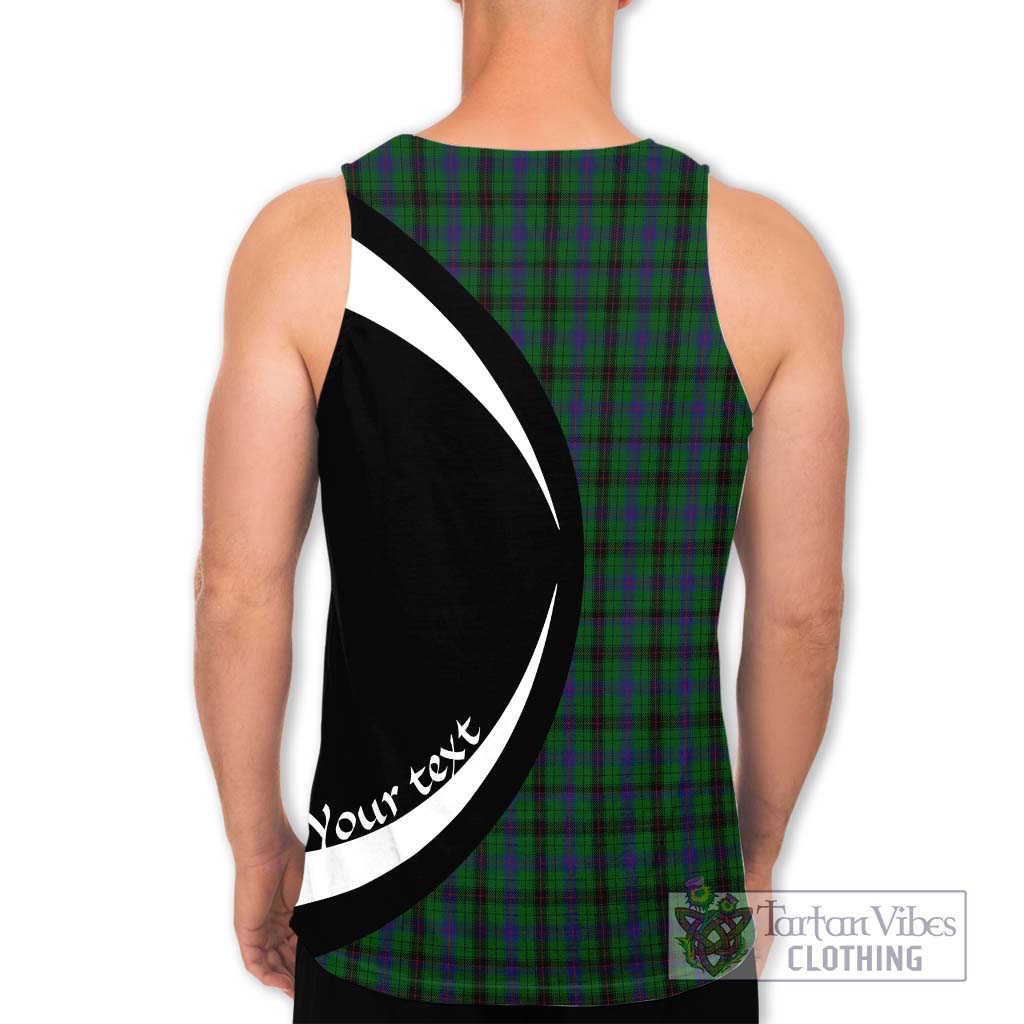Davidson Tartan Men's Tank Top with Family Crest Circle Style - Tartan Vibes Clothing