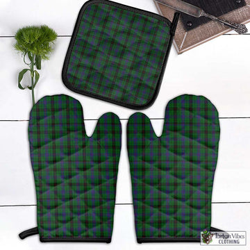 Davidson Tartan Combo Oven Mitt & Pot-Holder Combo 1 Oven Mitt & 1 Pot-Holder Black - Tartan Vibes Clothing