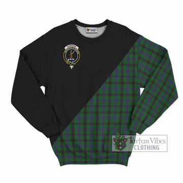 Davidson Tartan Sweatshirt with Family Crest and Military Logo Style