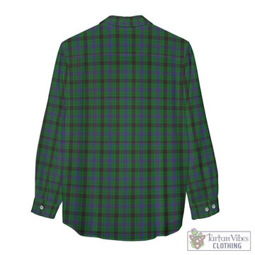 Tartan Vibes Clothing Davidson Tartan Womens Casual Shirt with Family Crest