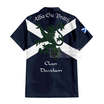 Davidson Tartan Lion Rampant Hawaiian Shirt Proudly Display Your Heritage with Alba Gu Brath and Clan Name
